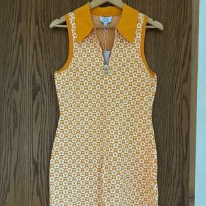 Retro yellow flower dress